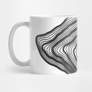 Contour map of Mount Everest White and Black Color Mug